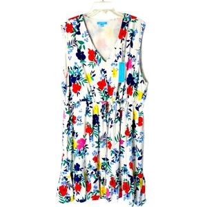 Draper James Sleeveless Linen Blend Dress Size 2X